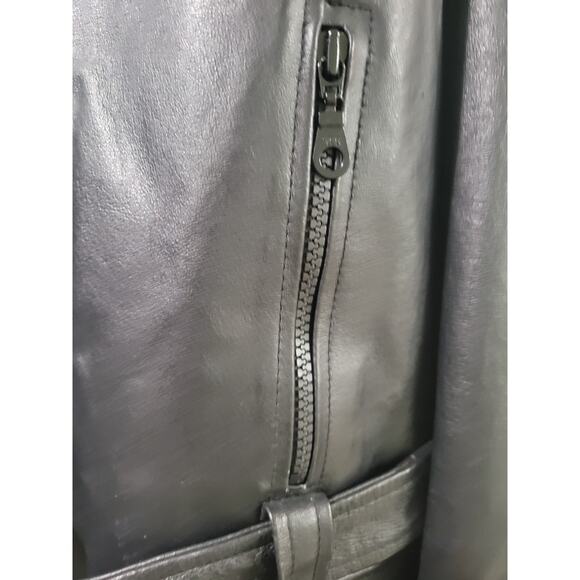 WILDA Fur lined leather jacket with belt xxl - Picture 3 of 8